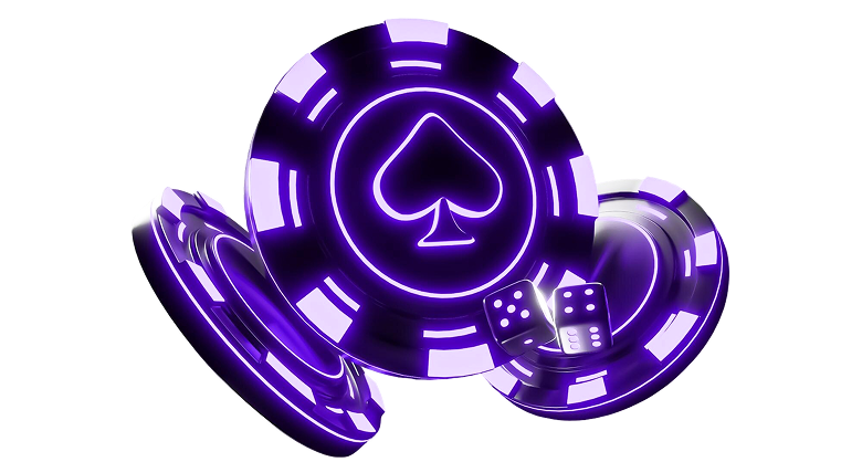 Purple poker chips